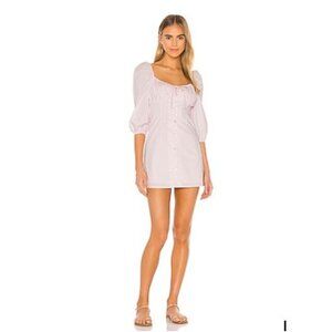 Revolve Privacy Please Maeve Dress in Light Pink Puff Sleeve Mini Size M